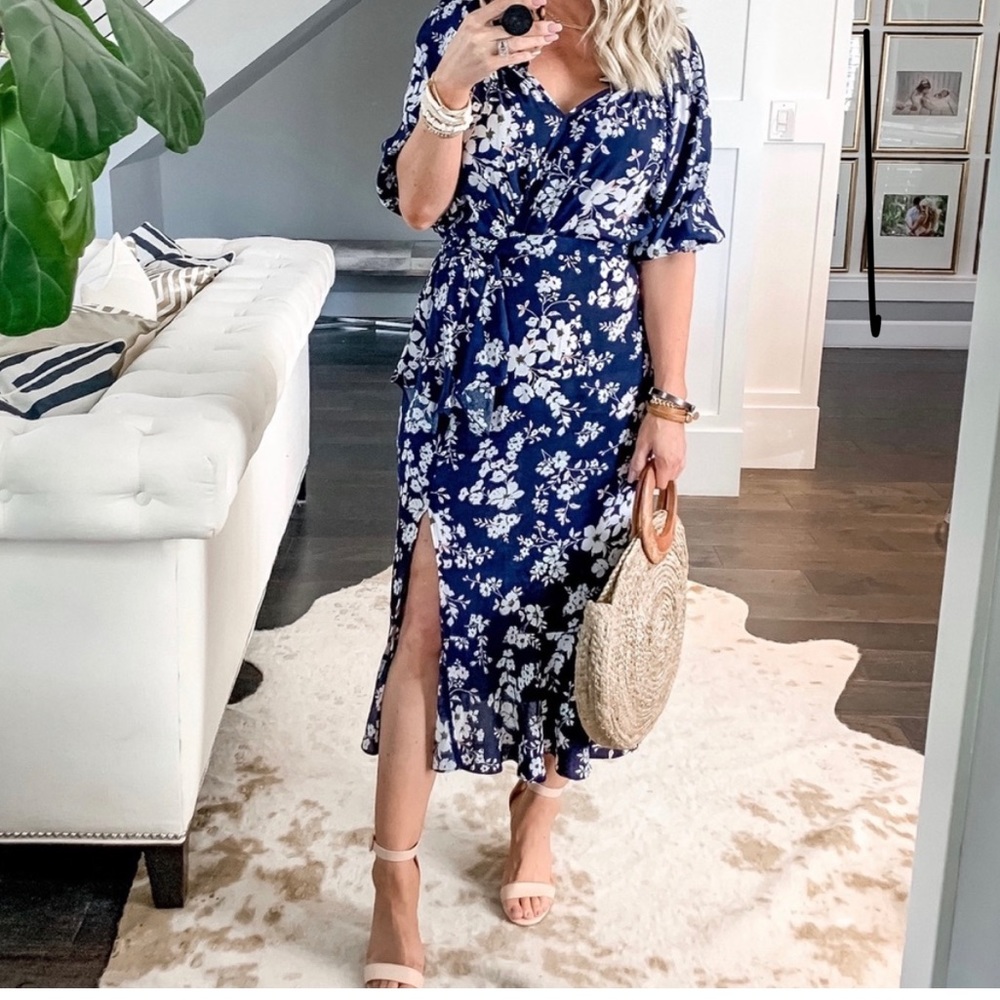 Vici floral midi dress